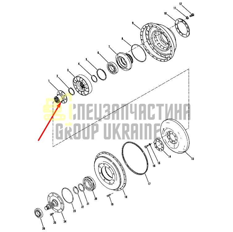 242540 Ступиця ротора Dana Spicer C320, C330, C270, CL270, 28000, 32000