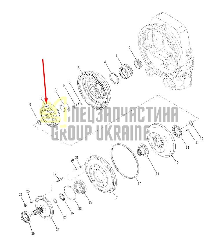 242846 Реактор гідротрансформатора Dana Spicer 24000