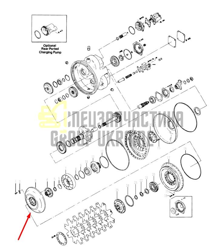 243086 Турбіна Dana Spicer C5000, CL5000, 34000, 36000, 40000, TE27, TE32