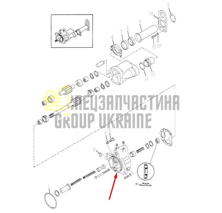 250228 Масляний насос + клапан КПП Dana Spicer 34000/36000