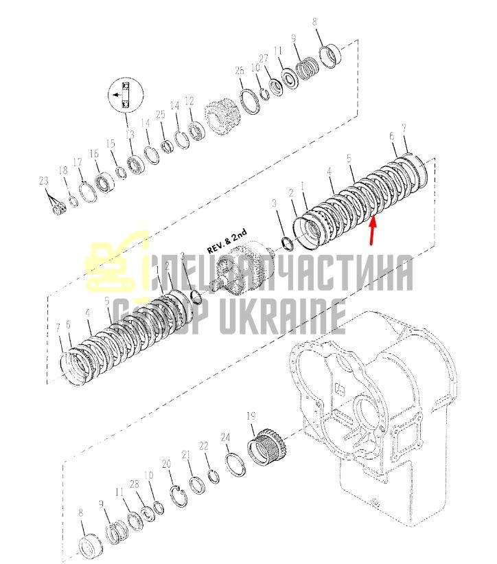 247273 Диск фрикційний сталевий Dana Spicer 34000, 36000, 40000