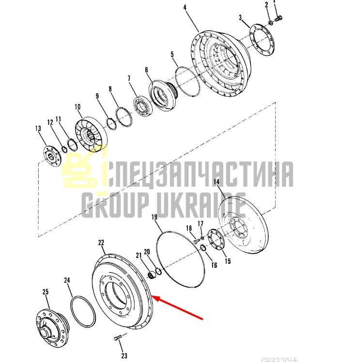 249552 Кришка ротора Dana Spicer C320, C330, C270, CL270, 28000, 32000
