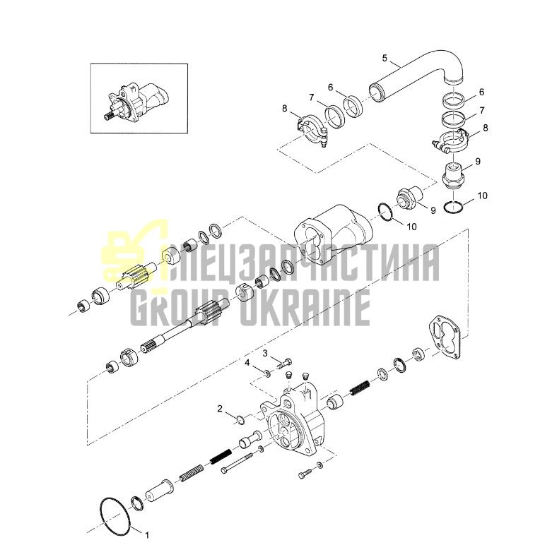 250389 Масляний насос + клапан КПП Dana Spicer 34000/36000
