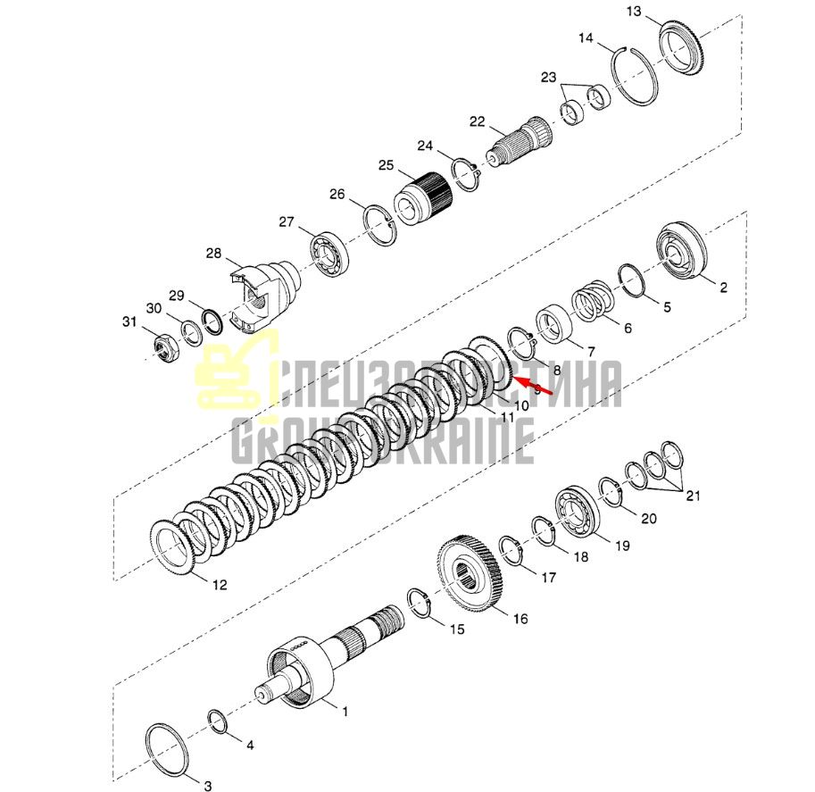 4204265 Диск фрикційний Dana Spicer T16000