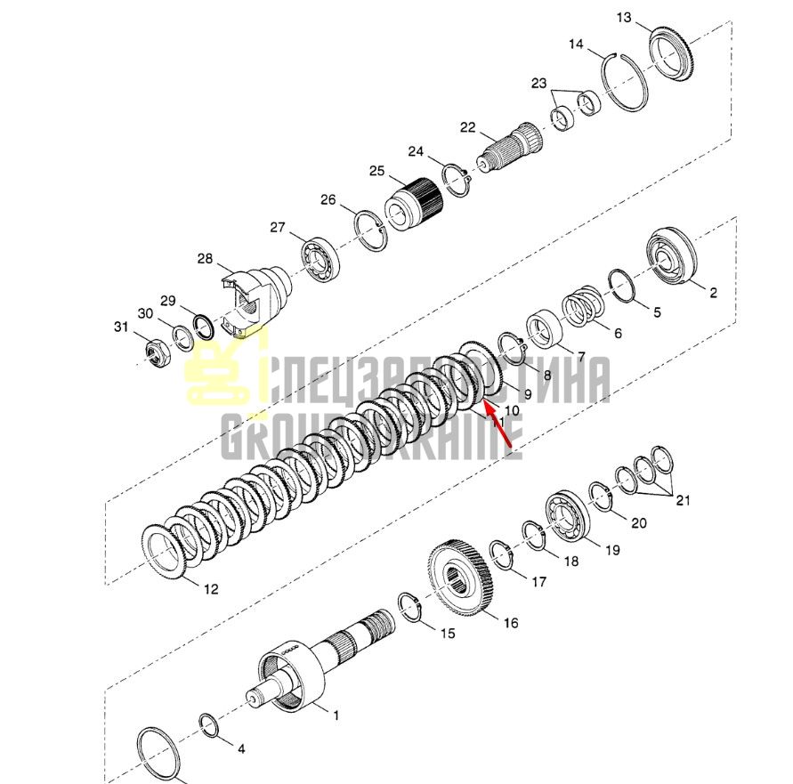 4204267 Диск фрикційний сталевий Dana Spicer T16000