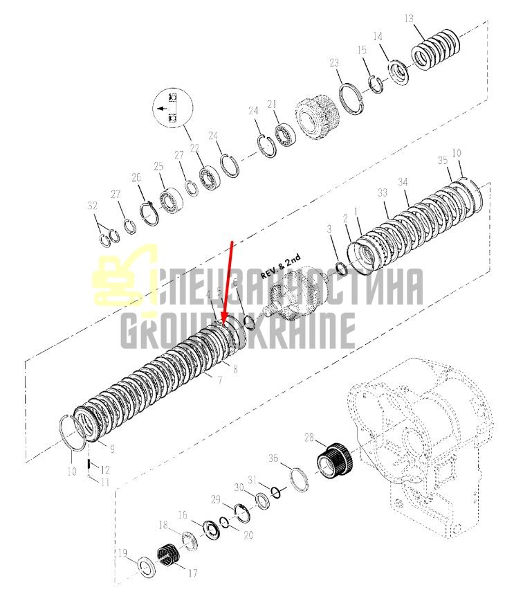 4204504 Поршень Муфти КПП Dana Spicer 34000, 36000