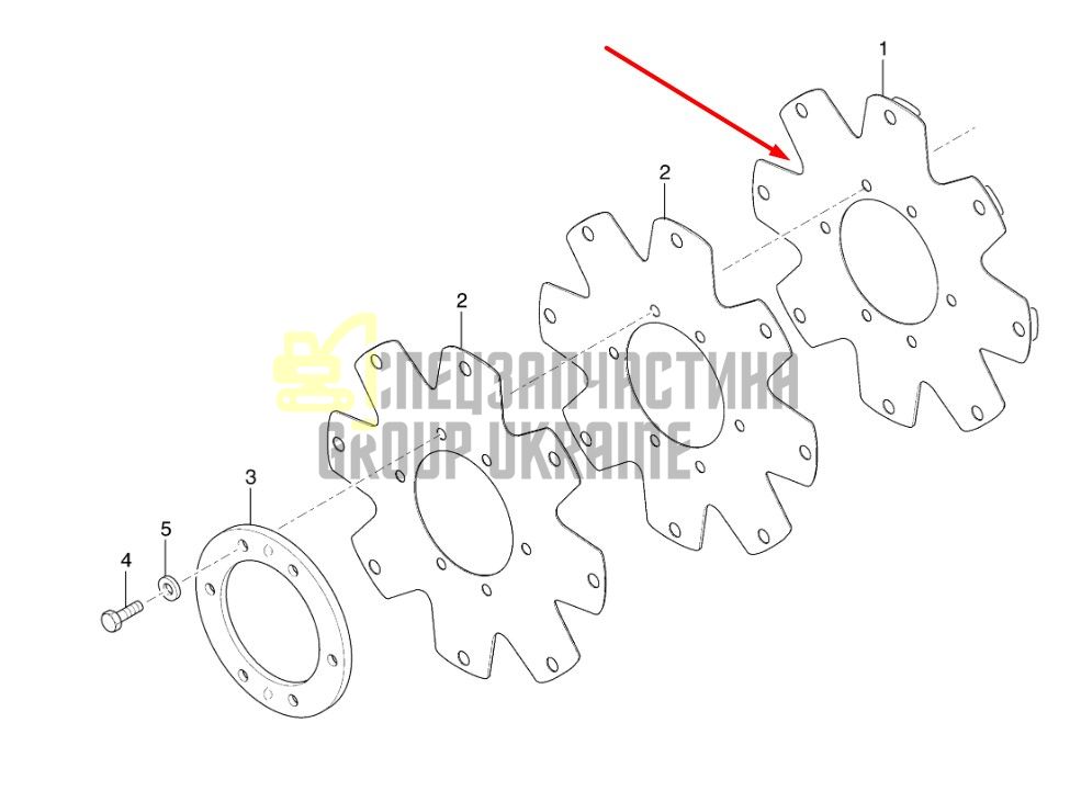 55021033 Приводна пластина КПП Dana Spicer T20000
