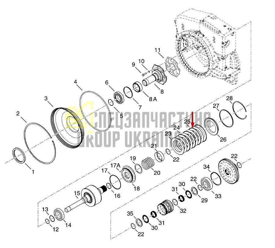 4206374 Диск фрикційний сталевий Dana Spicer TE13, TE17
