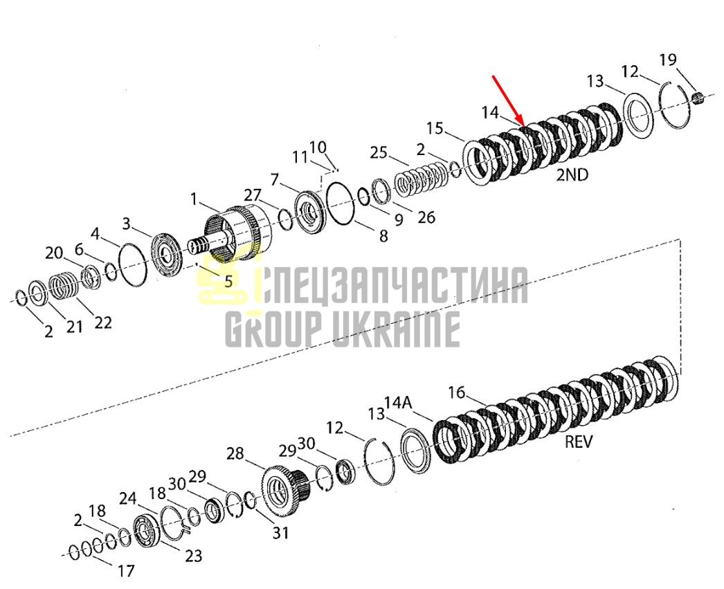4207141 Диск фрикційний паперовий Dana Spicer TE13, TE17