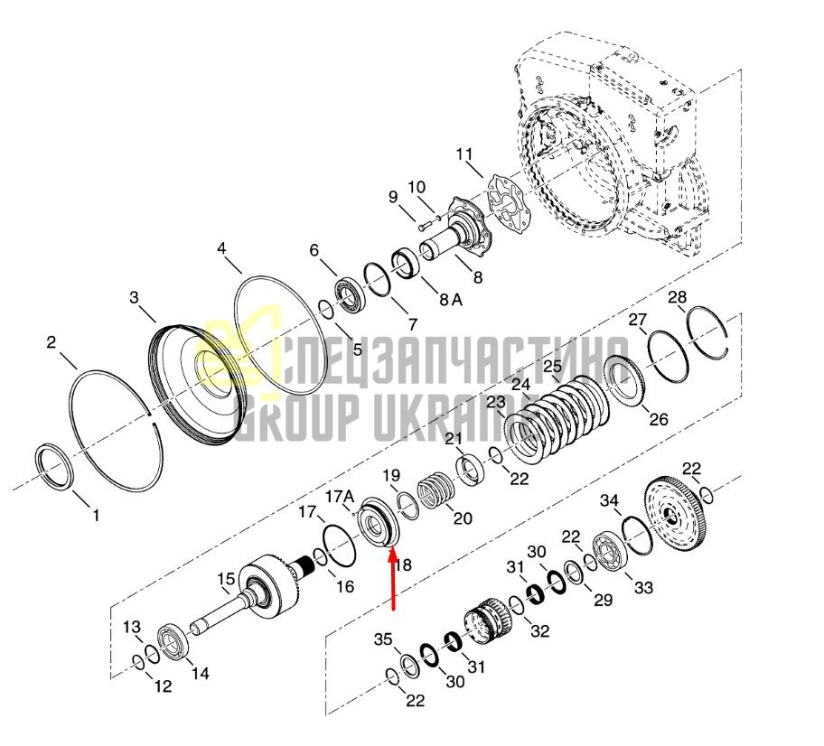 4207142 Поршень муфти у зборі КПП Dana Spicer TE13, TE17