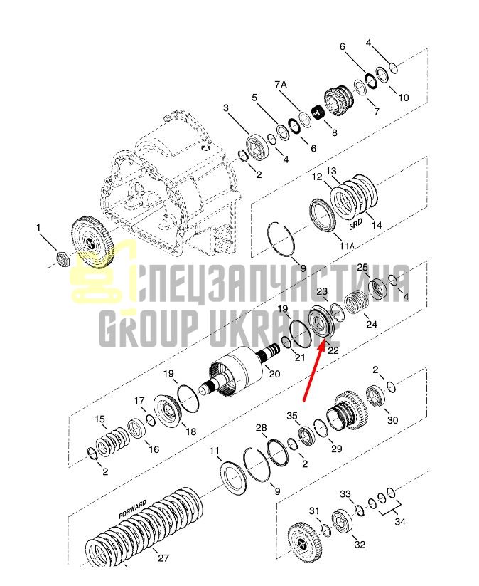 4207143 Поршень муфти у зборі КПП Dana Spicer TE13, TE17