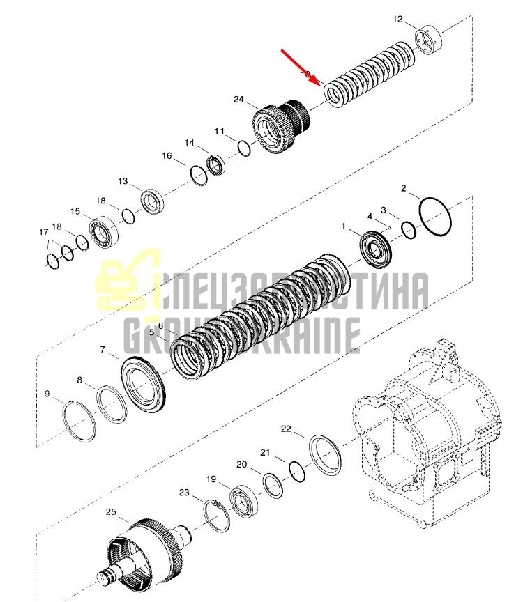 4207415 Поршень муфти у зборі КПП Dana Spicer TE27, TE32