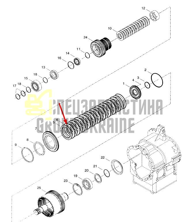 4207419 Диск фрикційний сталевий Dana Spicer TE27, TE32