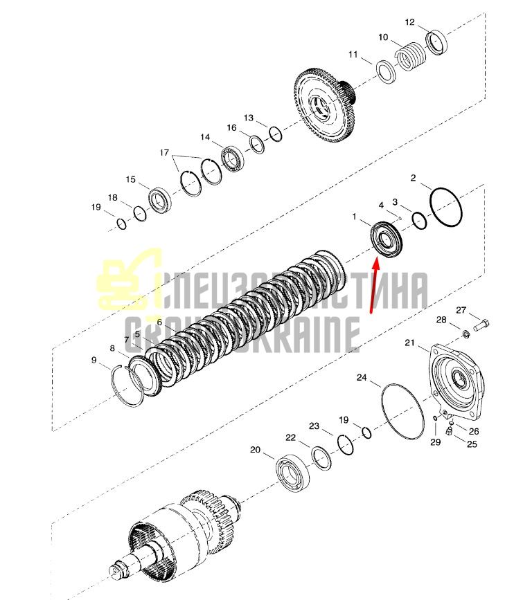 4207430 Поршень муфти у зборі КПП Dana Spicer TE27, TE32