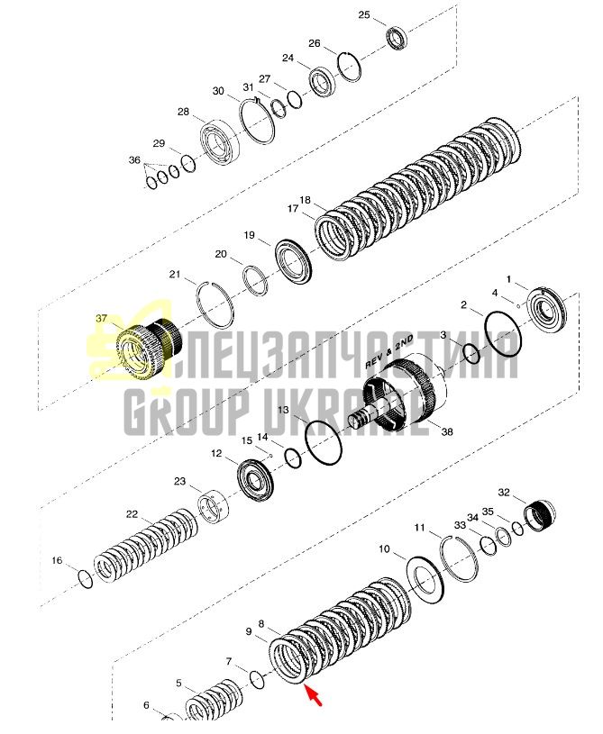 4207455 Диск фрикційний сталевий Dana Spicer TE27, TE32