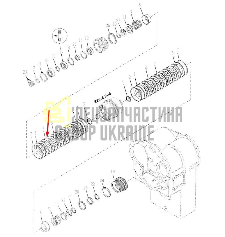 4209872 Диск фрикційний графітовий Dana Spicer 34000, 36000, 40000