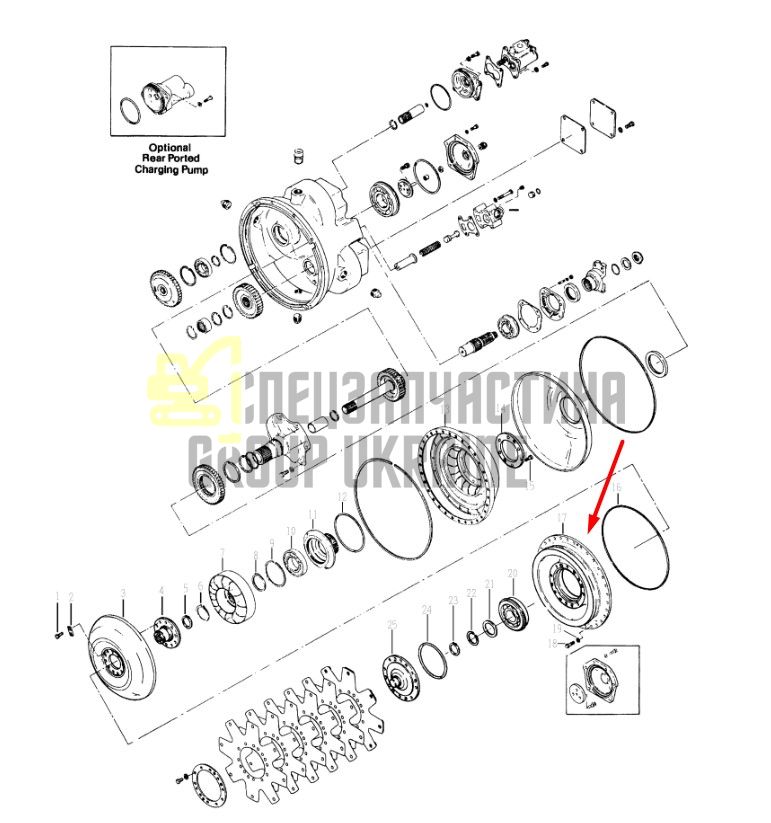 4210819 (249182) Кришка ротора Dana Spicer C5000, CL5000, 34000, 36000, 40000, TE27, TE32