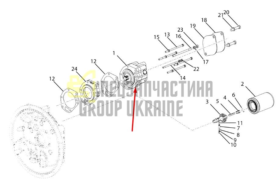 4212354 (246495) Масляний насос КПП Dana Spicer T12000/VDT12000