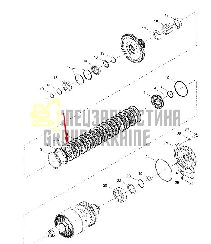 4214248 Диск фрикційний сталевий Dana Spicer TE27, TE32