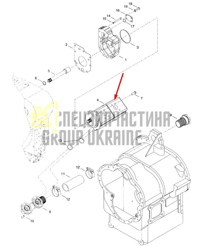 4210589 (4218779) Масляний насос КПП Dana Spicer TE27/TE32