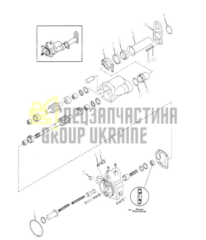 4698565 Масляний насос + клапан КПП Dana Spicer
