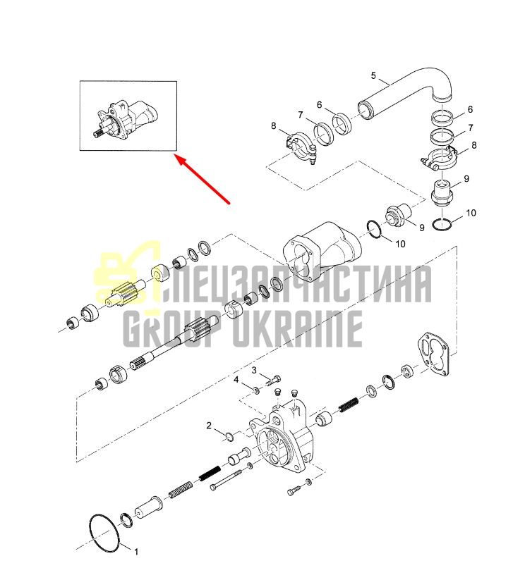 69036594 Масляний насос + клапан КПП Dana Spicer T40000
