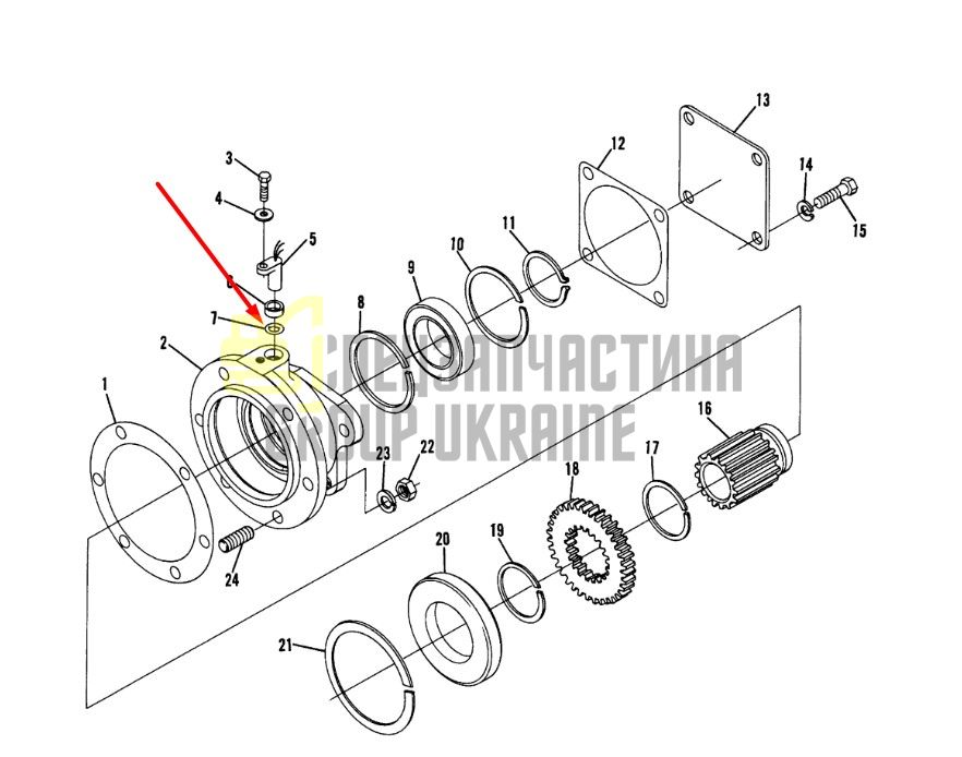 91F7 Кільце ущільнювача DANA Spicer T20, TE15, TE32, HR32, R36, C270, C5000, C8000