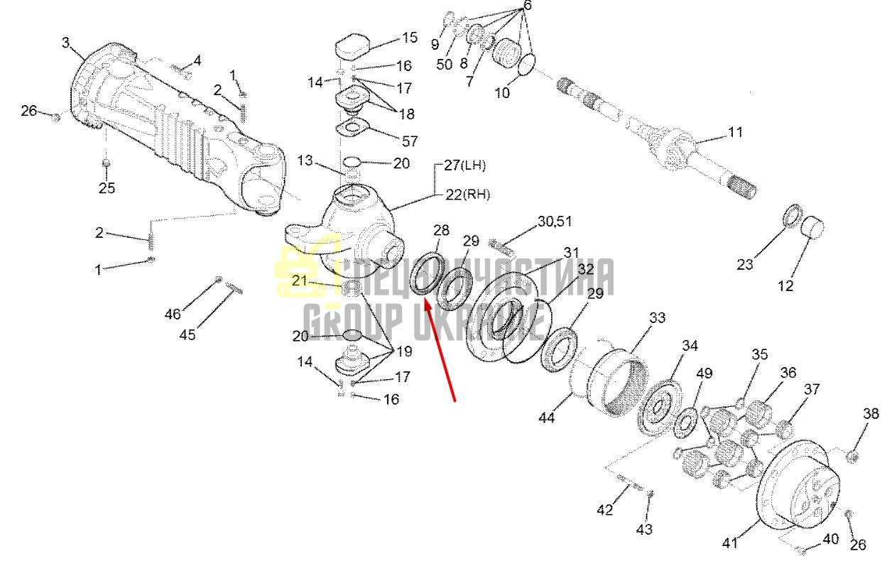 Hyundai ZTAM-00064 Сальник підшипника маточини R140W