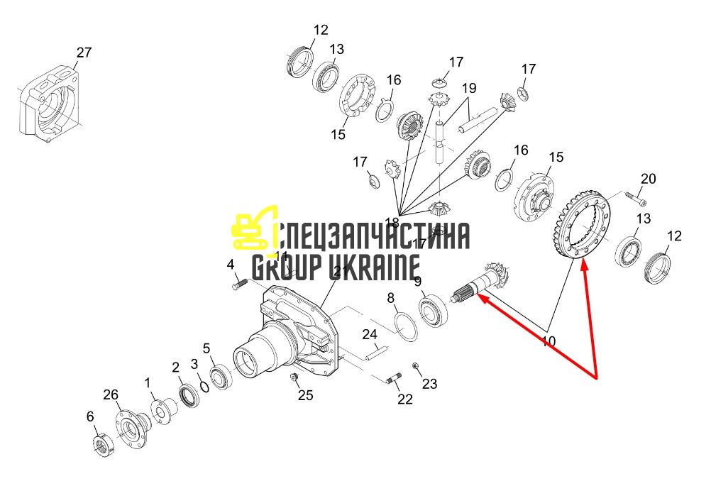 3428947M91 Головна (конічна) пара Massey Ferguson