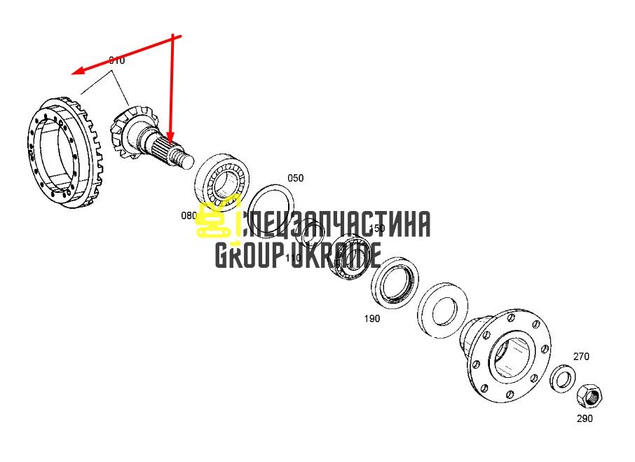 04415005 (4475206034) Головна (конічна) пара Z=14/37 Same Deutz Fahr