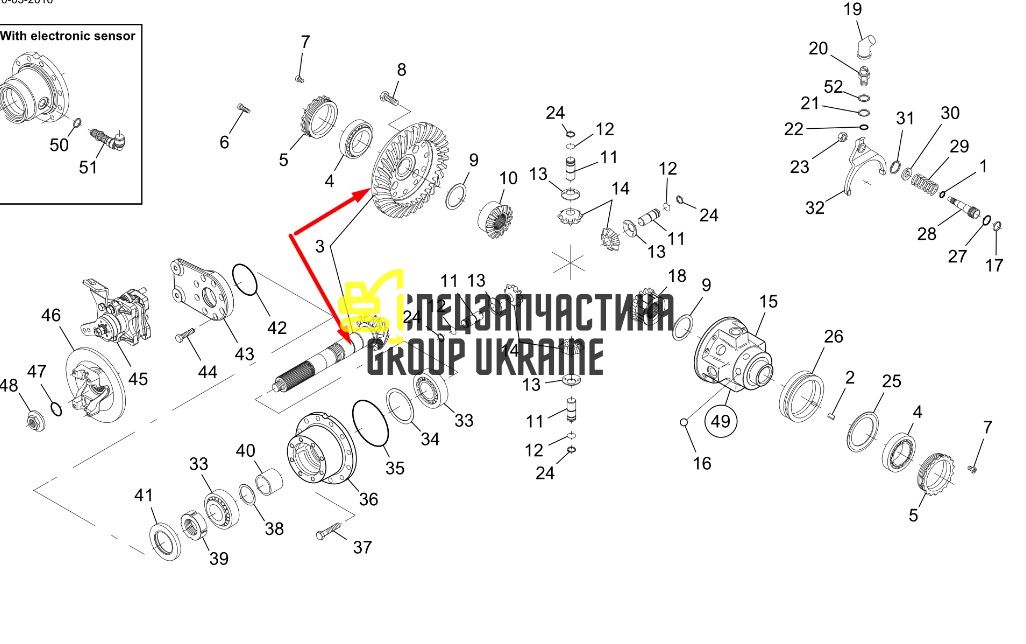 10449936 Головна (конічна) пара Liebherr