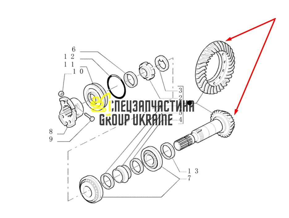 109545 (065493) Головна (конічна) пара Z=15/32 Manitou