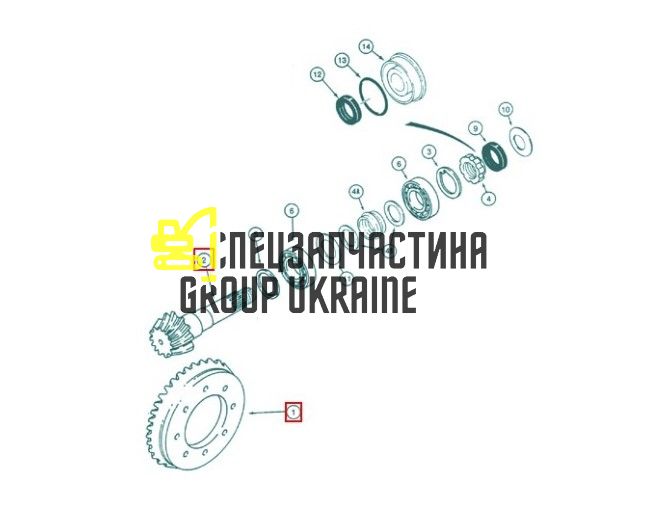 065758 Головна (конічна) пара Z=9/37 Carraro