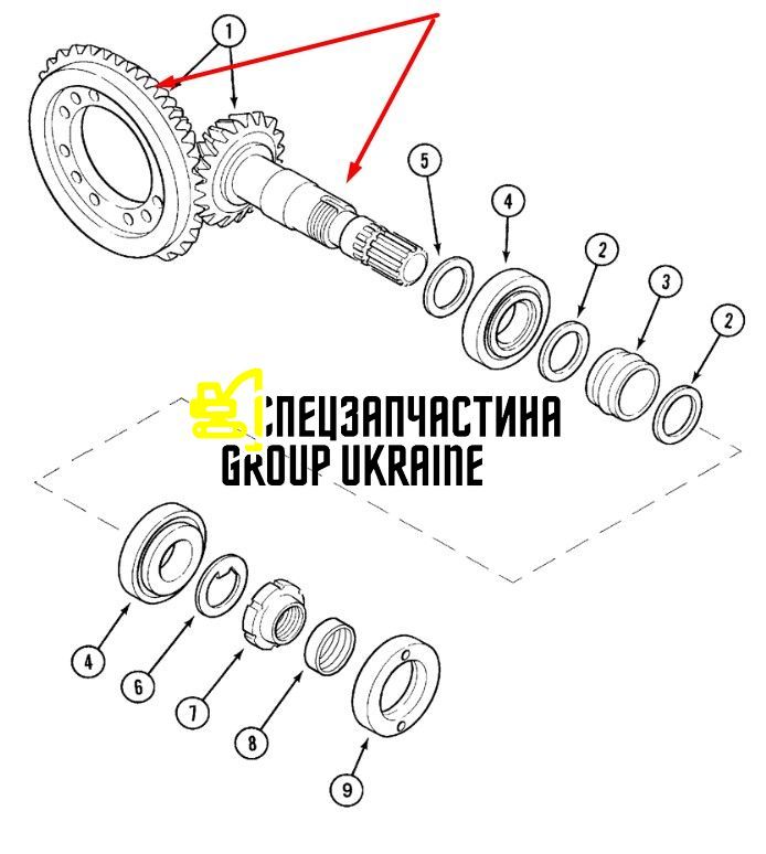700225A1 (066872) Головна (конічна) пара Z=9/32 McCORMICK