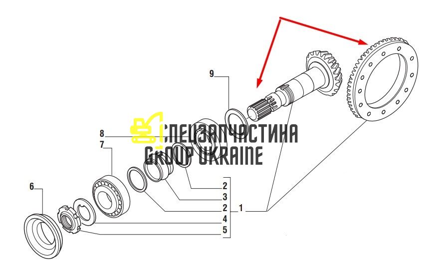 066918 (3903697M91, 6000105180) Головна (конічна) пара Z=11/33 Carraro