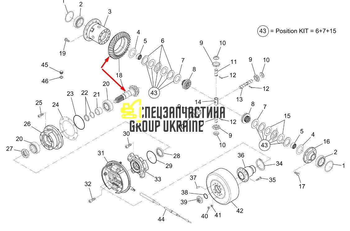 10282956 Головна (конічна) пара Liebherr