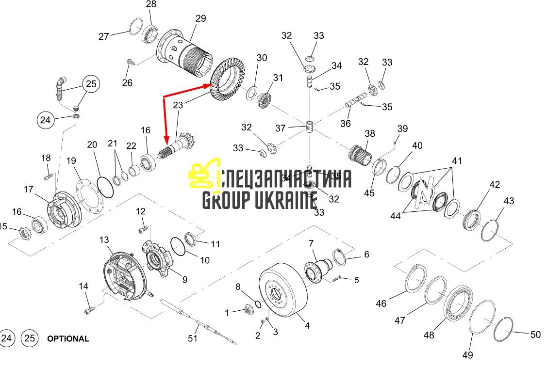 10286347 Головна (конічна) пара Liebherr