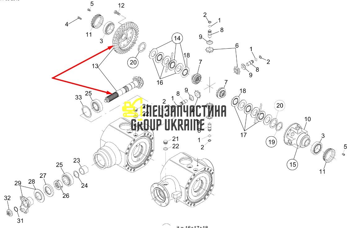 10288545 Головна (конічна) пара Liebherr