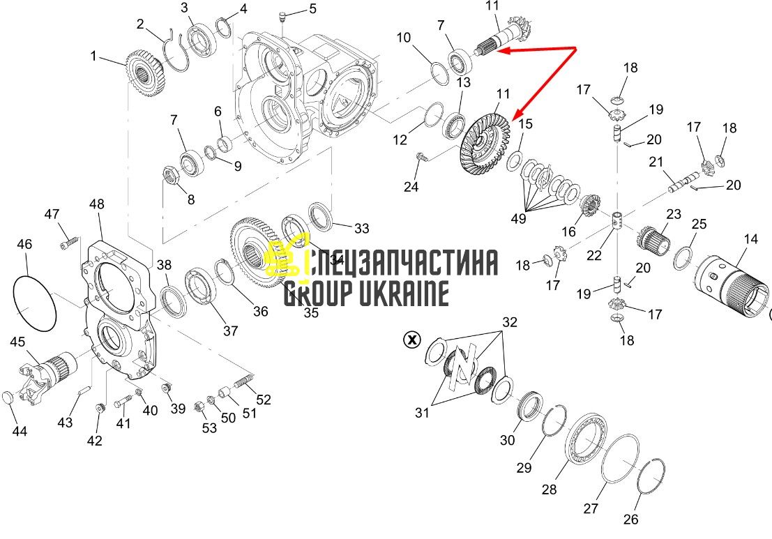 10343629 Головна (конічна) пара Liebherr