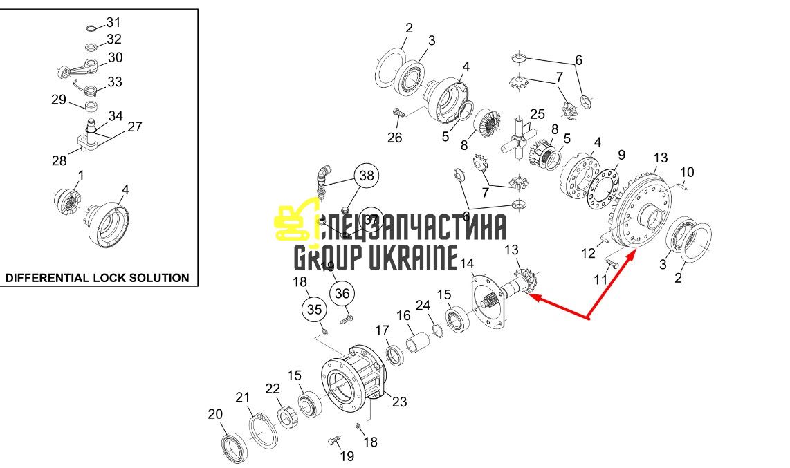 107745 Головна (конічна) пара Manitou