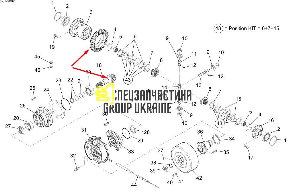 1000148384 (171.04.500.18) Головна (конічна) пара Kramer