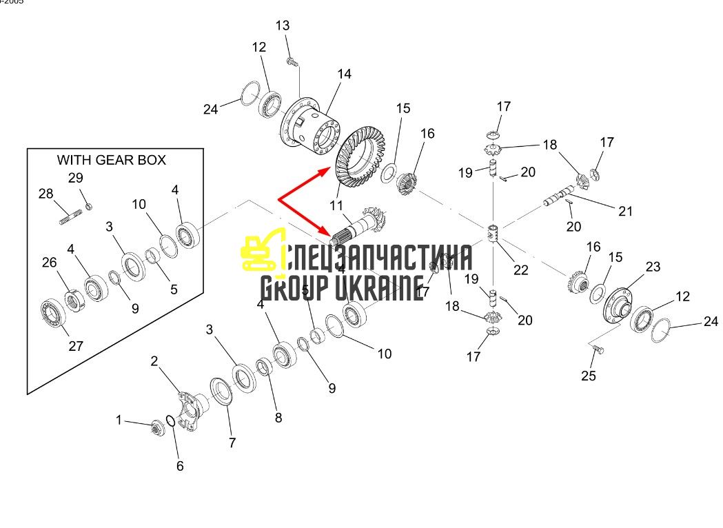 171.04.500.23 Головна (конічна) пара Dana Spicer