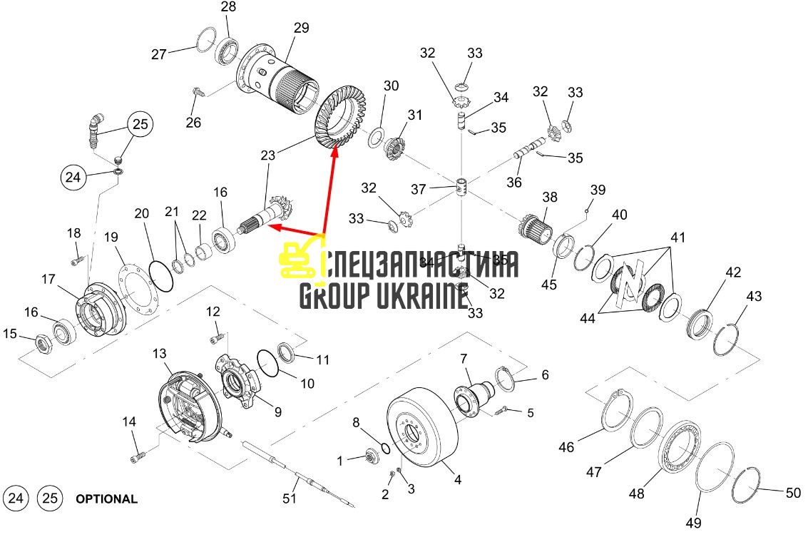171.04.500.27 Головна (конічна) пара Z=13/32 Dana Spicer