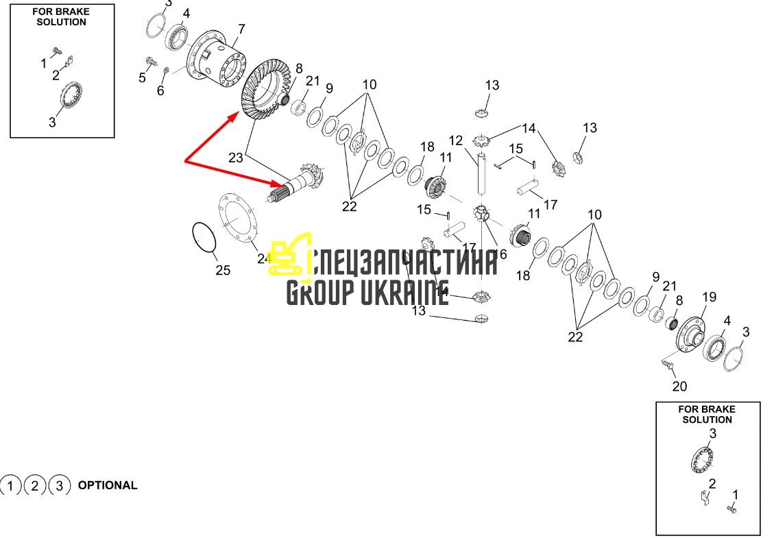 171.04.502.05 Головна (конічна) пара Dana Spicer