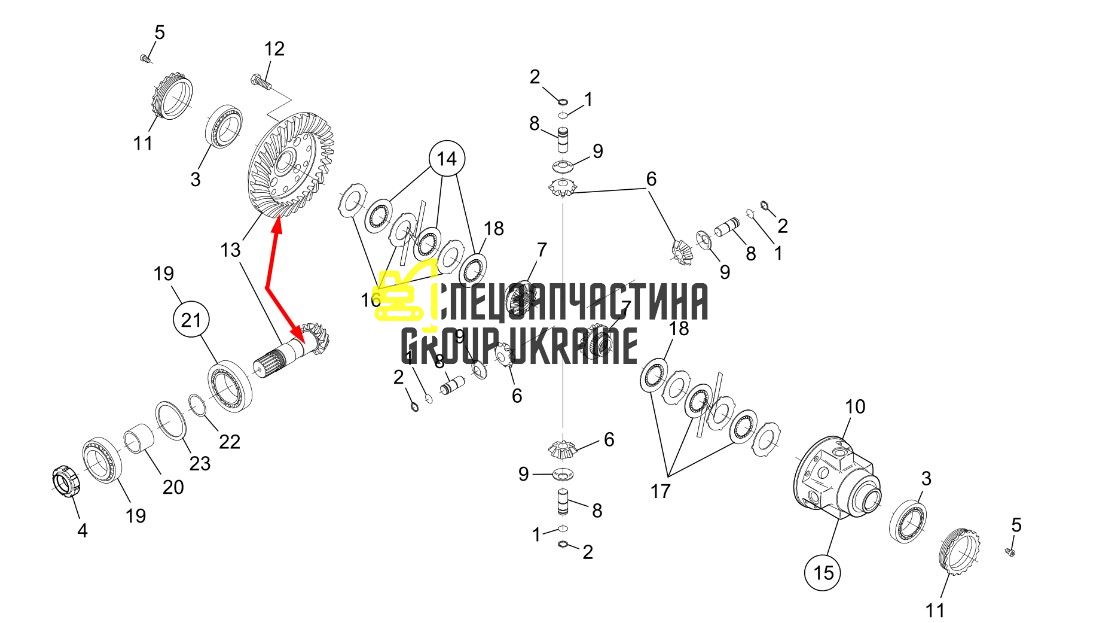 212.04.500.14 Головна (конічна) пара Z=11/31 Dana Spicer