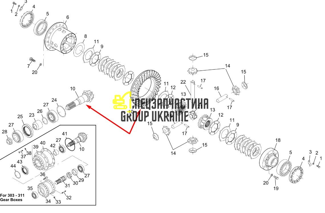 05585694 (193.04.500.01) Головна (конічна) пара Bomag