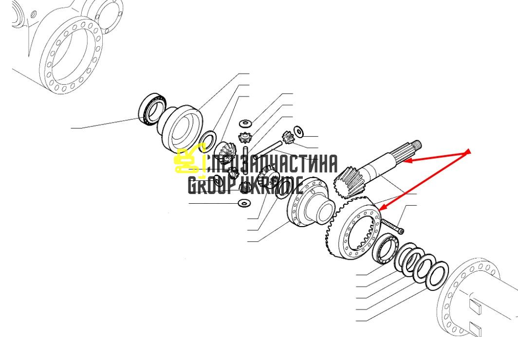 20g-23-h0p12 Головна (конічна) пара Komatsu