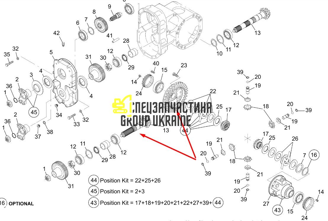 563150 Головна (конічна) пара Manitou