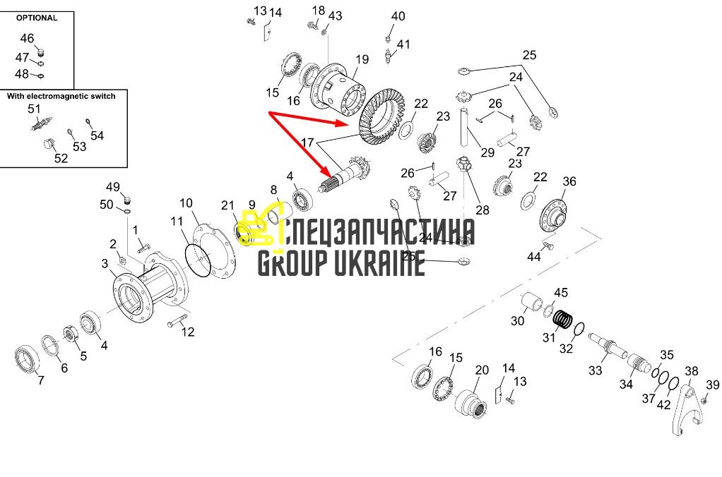 336030167 Головна пара (планетарка+хвостовик) BOMAG