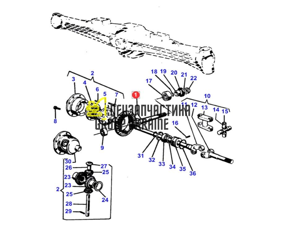 3427496m91 Головна (конічна) пара Z=10/39 Massey Ferguson
